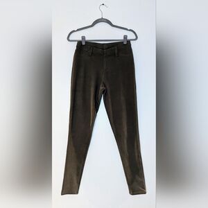 OLIVE GREEN skinny jeggings / leggings / pants - like new - size M 8 - 10